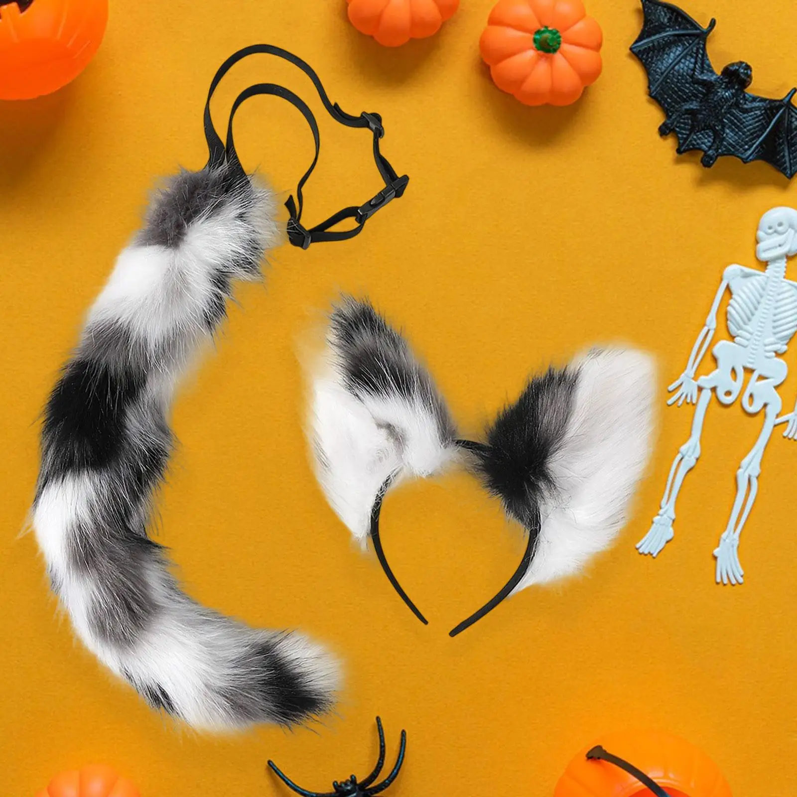 

Набор с кошачьими ушками и хвостом, реалистичный головной убор, аксессуары для косплея на фестивали и ролевые игры