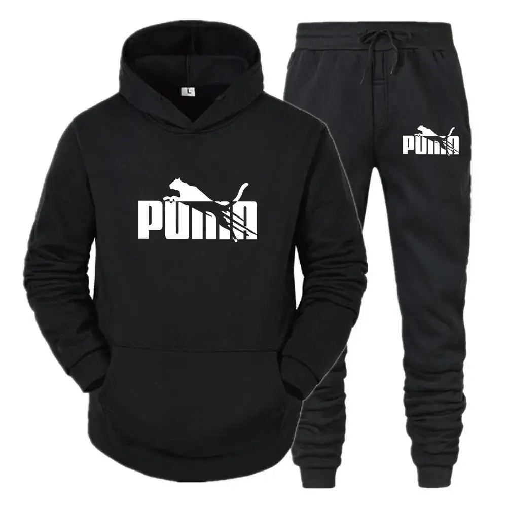 

2026 Men's Hoodies + Trousers Autumn Sports Suits Casual Sweatshirts Suit Sportswear Jacket Jogging