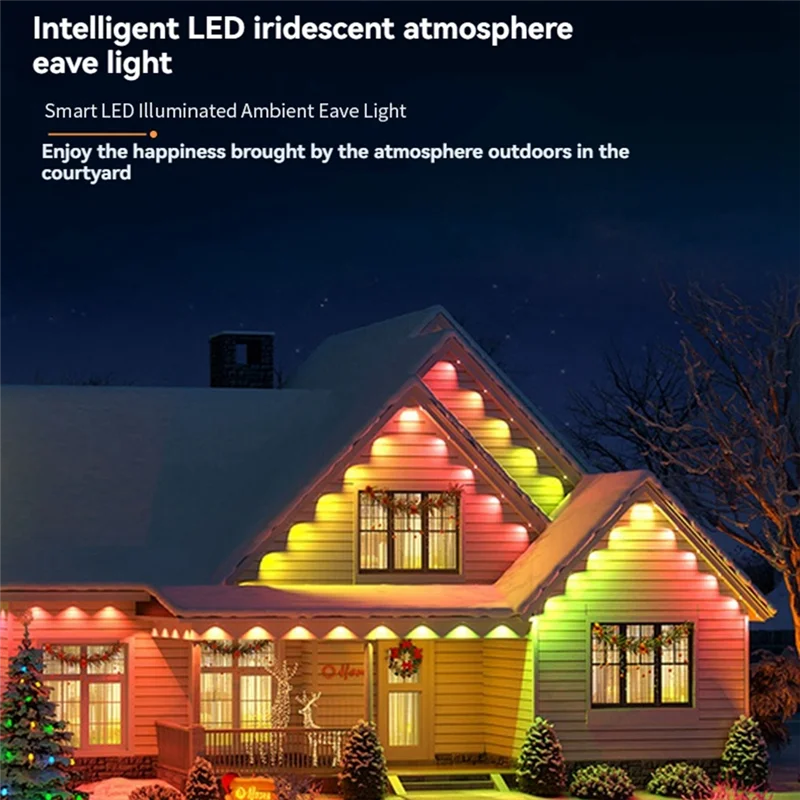 A88E-Smart RGB Zewnętrzne Lampy LED IP67 Wodoodporne Lampy na Wieżę Inteligentne Sterowanie Aplikacją Synchronizacja Muzyki Lampy Dachowe i Ogrodowe Wtyczka US