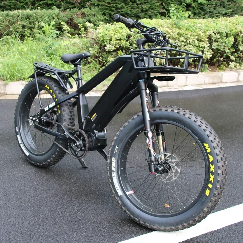 48V 15Ah 1000W Electric Motorcycle 26 inch Fat Tire Ebike Dual suspension e mountain adult electric bicycle