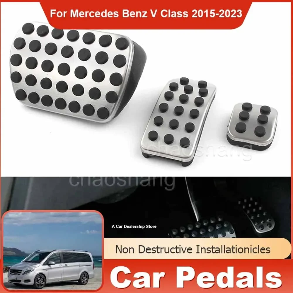 

for Mercedes Benz V Class Viano Valente Marco Polo Metris EQV W639 W447 2003~2022 AT MT Car Pedals Gas Brake Non-slip Pedal Pads