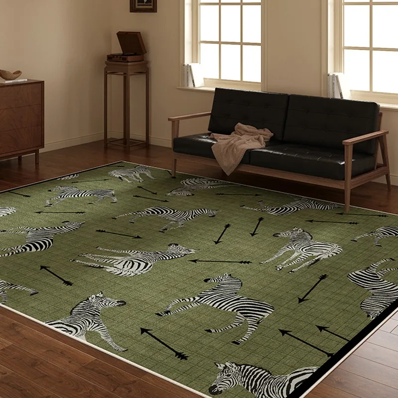 

Retro Large Area Carpet for Living Room Light Luxury Floor Mats Soft Short Plush Rugs Bedroom Bedside Mat 거실러그 Alfombra Salón