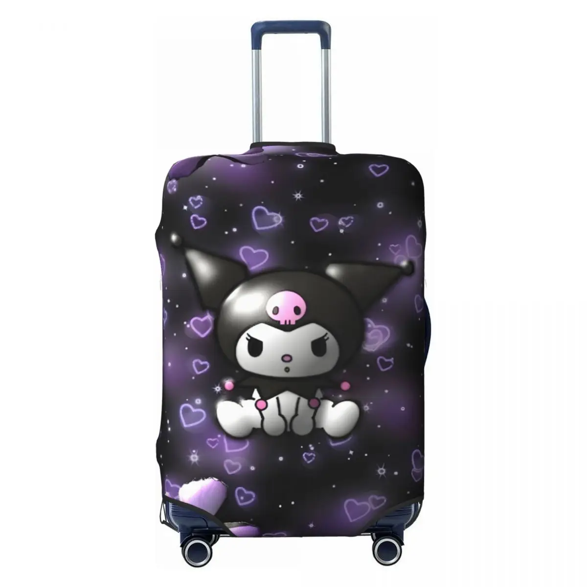 

Пользовательский чехол для чемодана Kuromi Kawaii, эластичные дорожные чехлы для багажа с героями мультфильмов для 18-32 дюймов