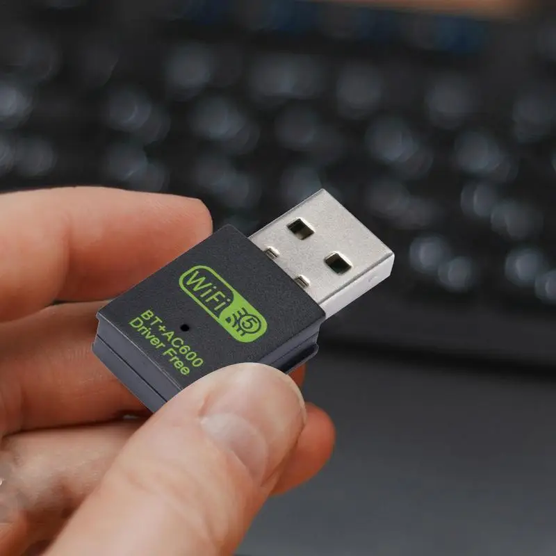 Dual Band Wireless WiFi USB Adapter 600Mbps For Desktop Computer WiFi Adapter 2.4Ghz/5.8Ghz Wifi Dongle For Win 7 8 8.1 10