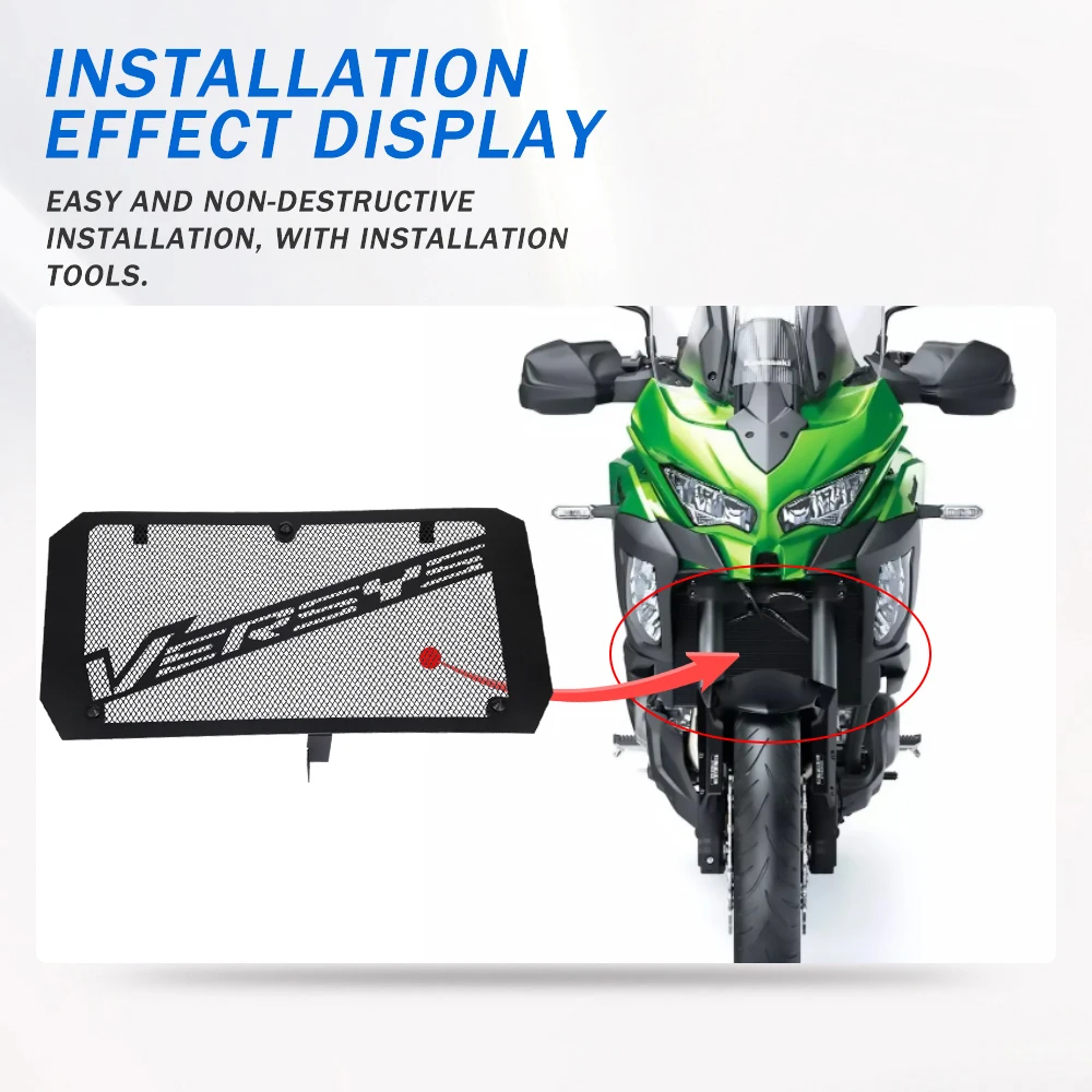 Para KAWASAKI Versys 1000 Versys1000 2019 2020 2021 2022 2023 accesorios Protector de rejilla de radiador cubierta de protección de parrilla