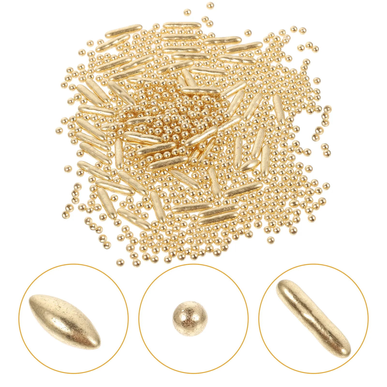 Golden Cake Decorations Sprinkles Alloy Cookie Cakes Shiny Reusable DIY Baking Supplies sprinkle cupcake ornament cake