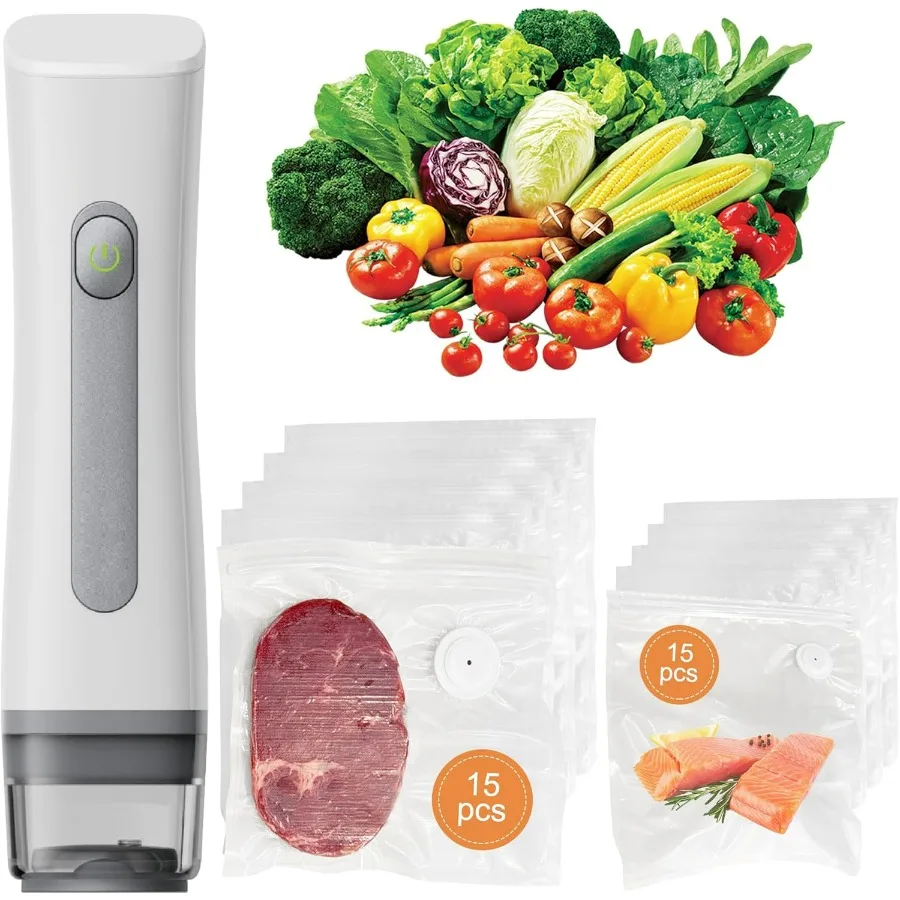 

Compact Vacuum Sealer Machine Set, Vacuum Sealer for Food, Convenient Handheld Both Dry Food and Moist Foods for RV, Boat Galley