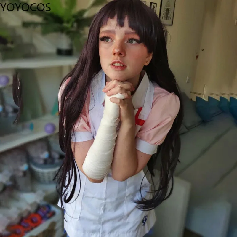 

qq38YOYOCOS Danganronpa Dangan Ronpa 2 Mikan Tsumiki Косплей Хэллоуин Карнавальный костюм для вечеринки милые комплекты униформы женщина Dre