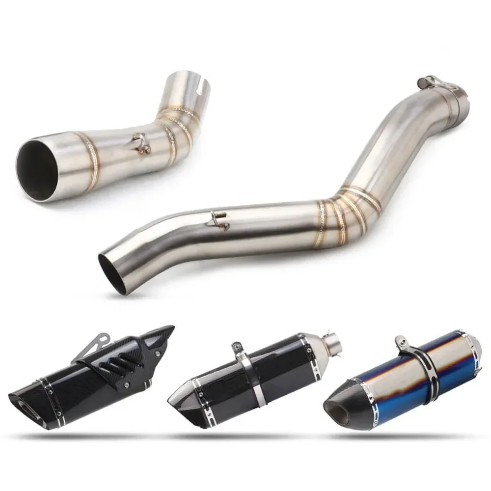 

Slip on Motorcycle Exhaust Muffler Modified Escape Mid Connection Stainless Steel Middle Link pipe For Benelli 502C..