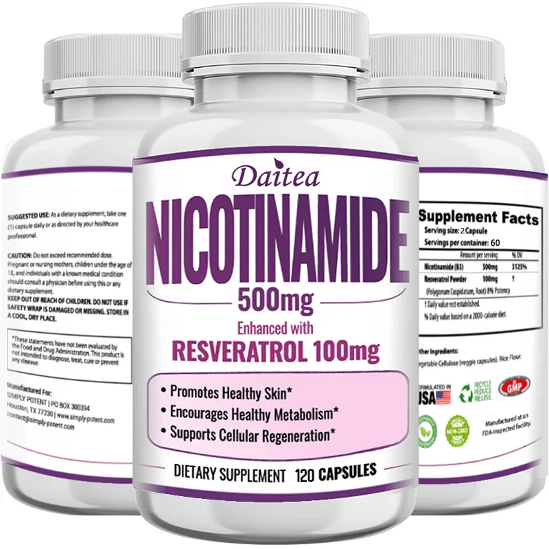 

Niacinamide (B3) Supplement - Cucurbitol Extract Helps Facial Care, Metabolism, Memory and Immune Health