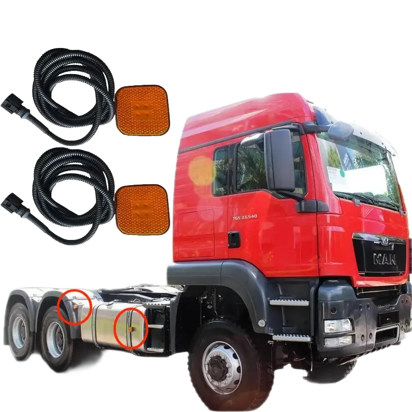 

1Pair Side Marker Light Guard Indicator Flasher Repeater Light Lamp For MAN TGA TGX TGL TGS TGM F2000