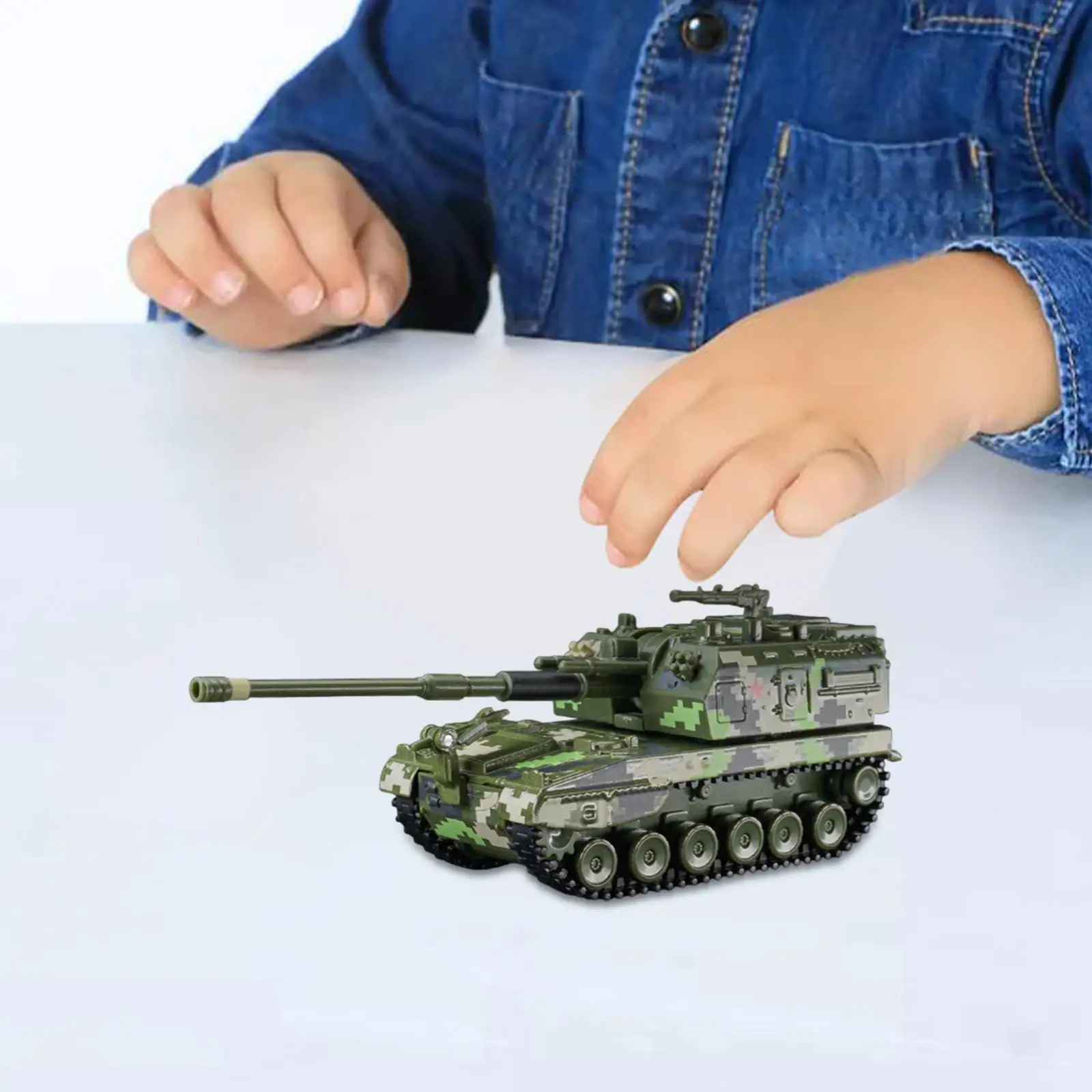 1:150 Tank Model Realistic Craft Miniature Vehicle Toy Tracked Crawler Chariot Battle Tank Toy for Boys Kids Adults Gift