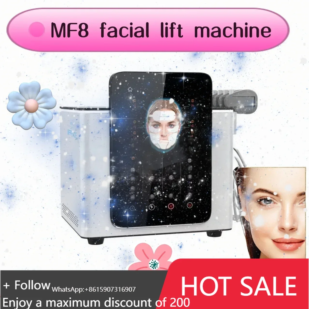 

Удаление морщин 2025, улучшающий кожу лица, компактный аппарат для личной гигиены MF8