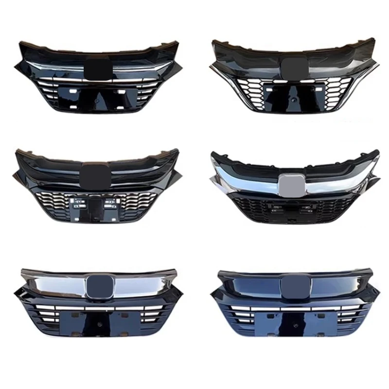 Chrome Grille Black Radiator Grill Assembly for Honda Vezel 15-22 Modified New Style Car Front Bumper Net