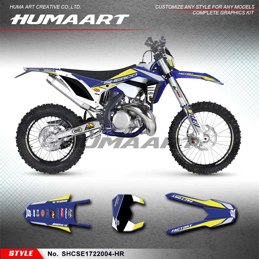 HUMARRT Motorcycle Decals Durable Sticker Sherco SE-R SC FSE-R SCF 125-500 2017 2018 2019 2020 2021 2022 2023, SHCSE1722004-HR