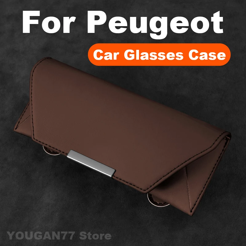

Car Glasses Case For Peugeot e-208 e-2008 e-3008 e-5008 408 308 508 SW 301 306 206 207 Landtrek 2025 Universal Car Glasses Frame