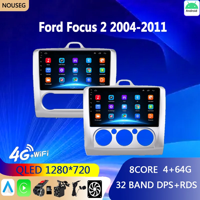 

Автомагнитола на Android, мультимедийный проигрыватель для Ford Focus 2, 3, Mk2, Mk3, MT AT, 2004, 2005-2011, стерео, видеоплеер с GPS, автомагнитола 2 Din