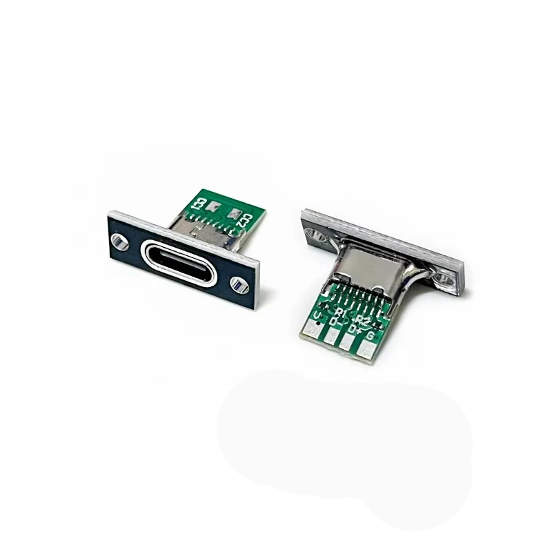 1-10 szt. Gniazdo USB 3.1 typu C z płytką mocującą śrubę typu C gniazdo USB 3.1 typu C 2Pin 4Pin 5Pin 6-pinowe złącze Jack żeńskie