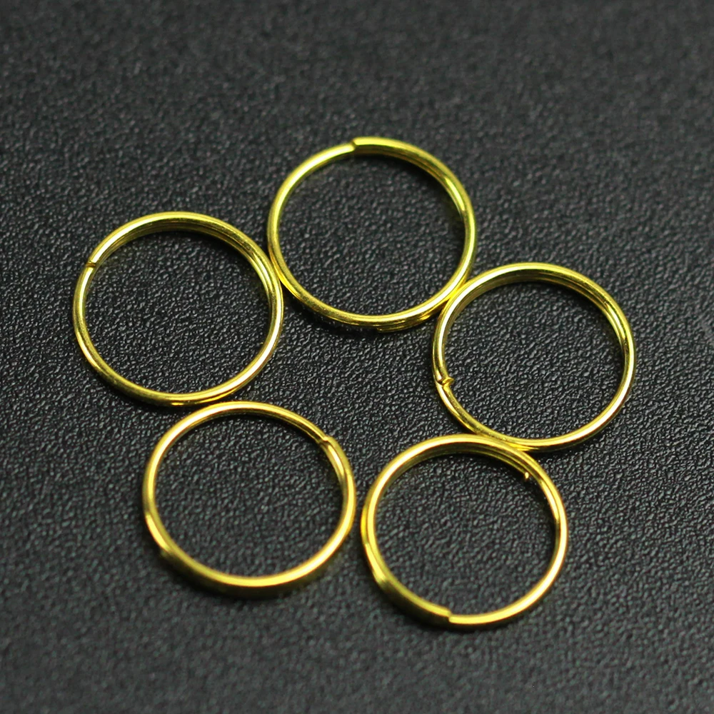 8/10/11/12/13/15mm Golden Color Connectors Metal Rings for Crystal Glass Chandelier Balls Pendant Prism Beads Connect Decoration