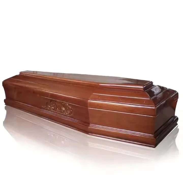 

Customized size European Style High Quality Handcrafted Wooden Coffin Professional Funeral Supply