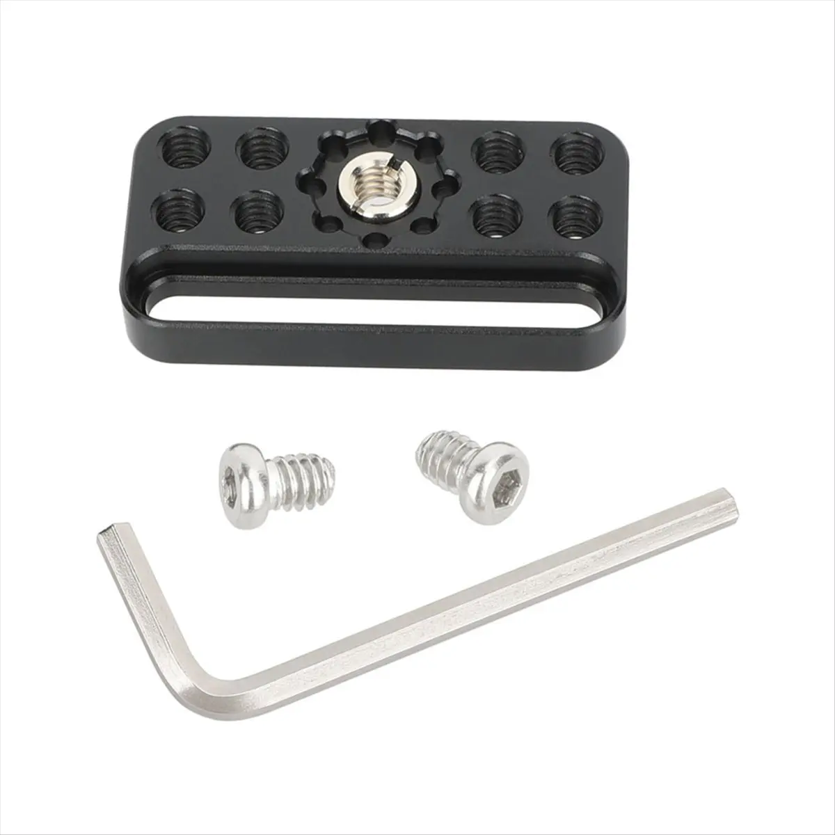 M05K Universal Cheese Plate Mini Quick Release Baseplate with 3/8inch ARRI-Style Mount for DIY Camera Rig Configurations