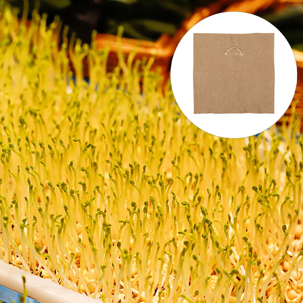

2pcs Jute Growing Pad For Seed Tray Moisturizing Germination Mat Durable Natural Fiber Pads Microgreens Sprouting Gardening