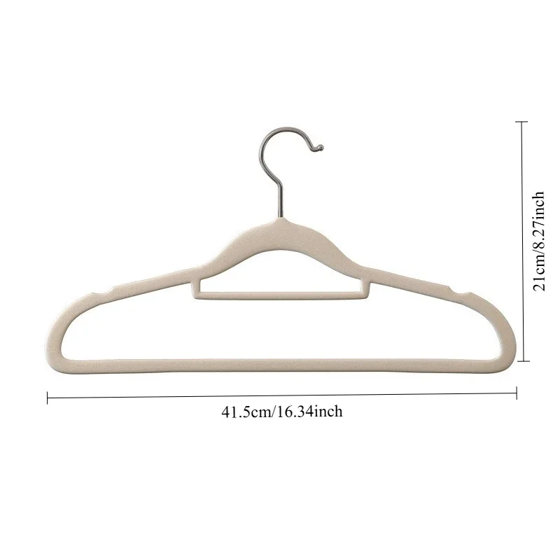 For Closet Storage Dry Wet Use Home Garment Rack 10Pcs Velvet Clothes Hangers Thickened Non Slip No Trace