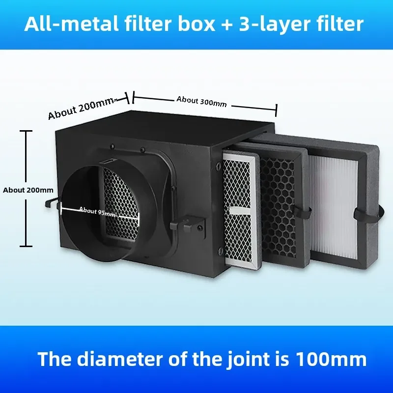 

Air Purifier Filter Box for Fresh Air System | PM2.5 Filtration & Activated Carbon | 100-200mm Inlet for Formaldehyde Removal
