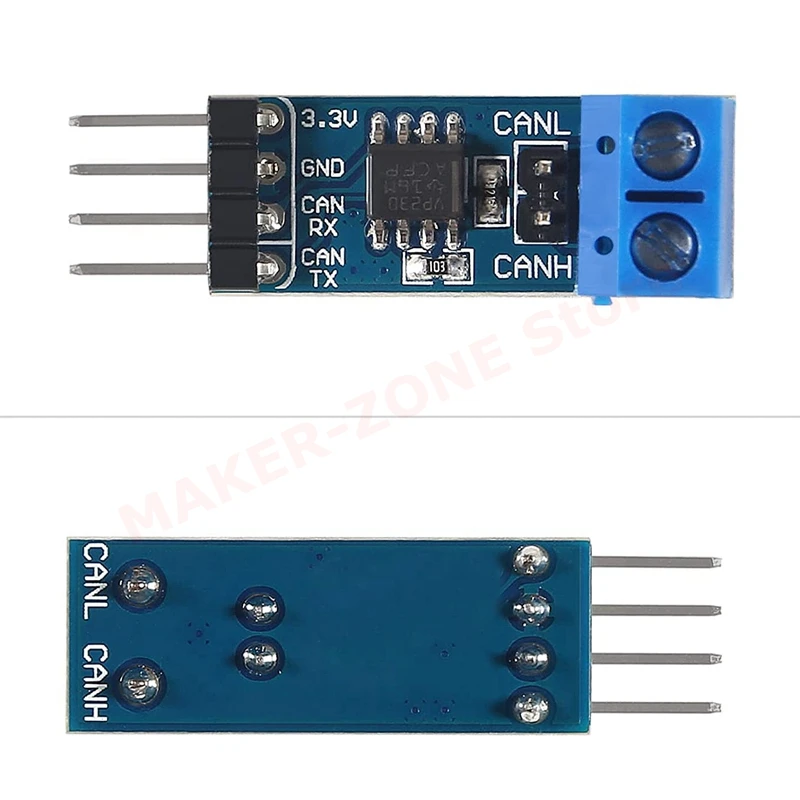 3.3V SN65HVD230 CAN Board Connecting MCUs to CAN Network ESD Protection Onboard CAN Transceiver Compatible with PCA82C250 Module