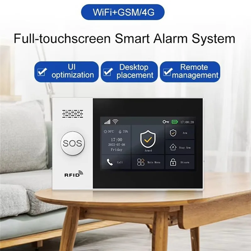 A73E-detecção de assaltante em tempo real Tuya Smart Wireless GSM Sistema de alarme Wifi Alerta para casa, garagem, escritório, loja