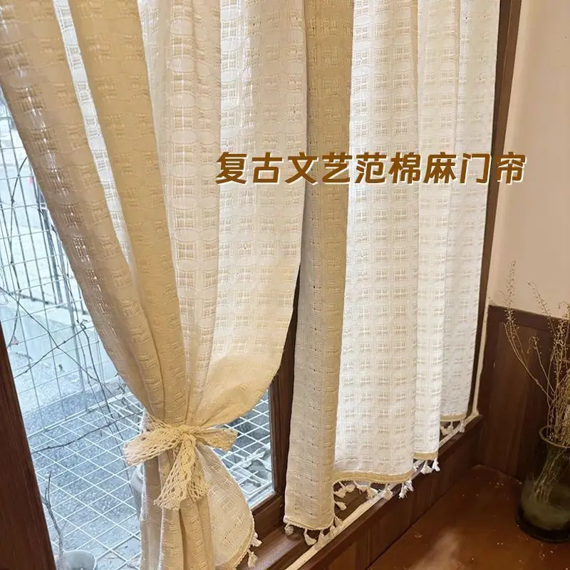 

PP1121Small window short curtain bedroom kitchen partition door half curtain blackout