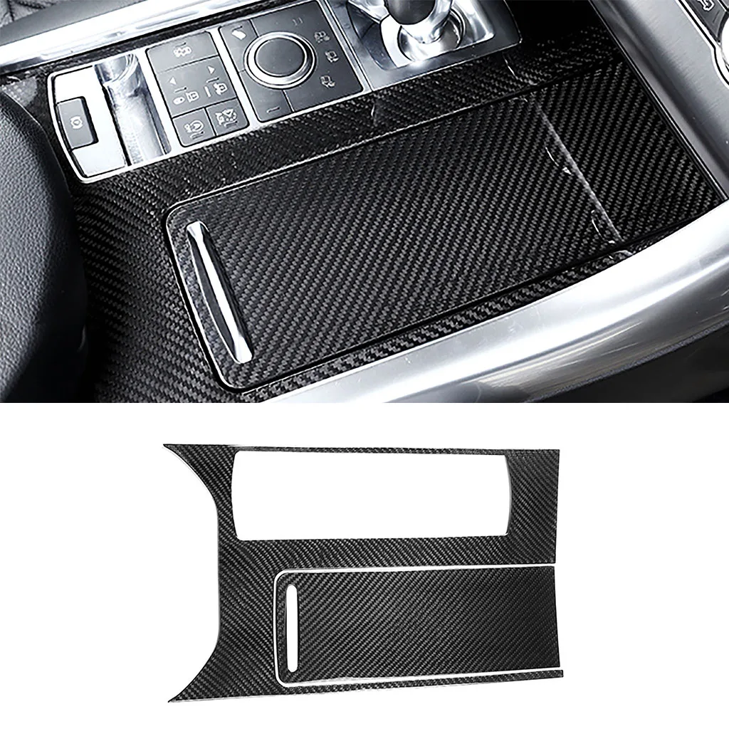 

2Pcs Carbon Fiber Car Center Console Panel Protection Frame Cover Trim For Land Rover Range Rover Sport 2014 2015 2016 2017
