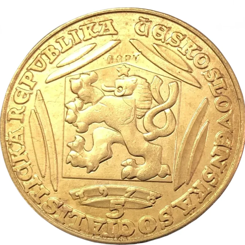 

1978 Exonumia Bullion - Czechoslovakia 5 Dukatu Charles IV Gold Token Copy