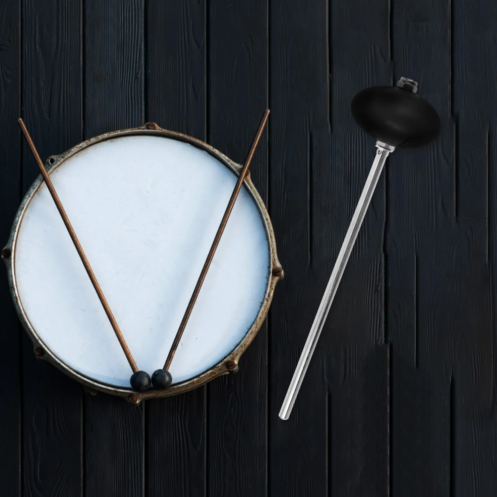 

Aluminum Drumsticks Black Metal Handle Tongue Drum Mallets Xylophone Marimba Carillon Percussion Sticks Rubber Tips Durable