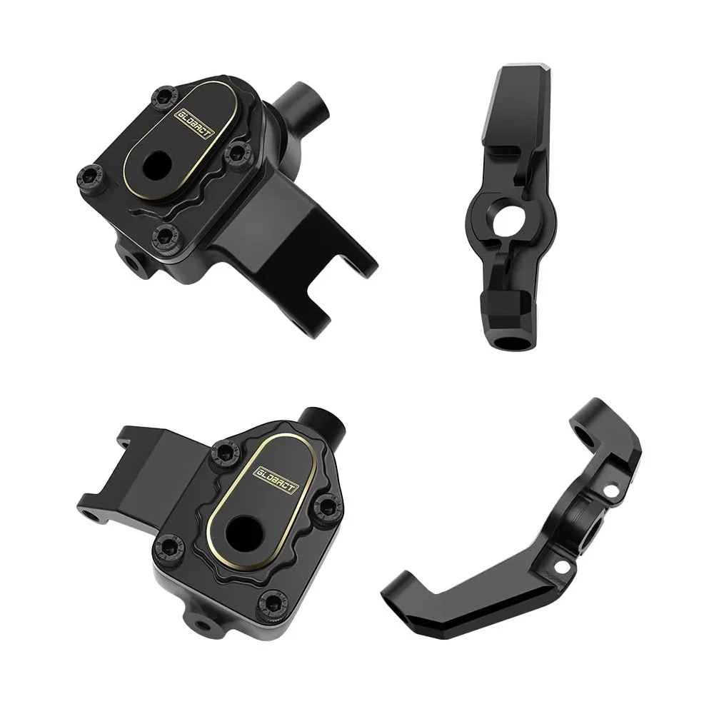 GLOBACT Brass Front Portal Axle Steering Blocks Knuckle and Caster Blocks C-Hubs for 1/18 Axial UTB18 Capra RC Crawler