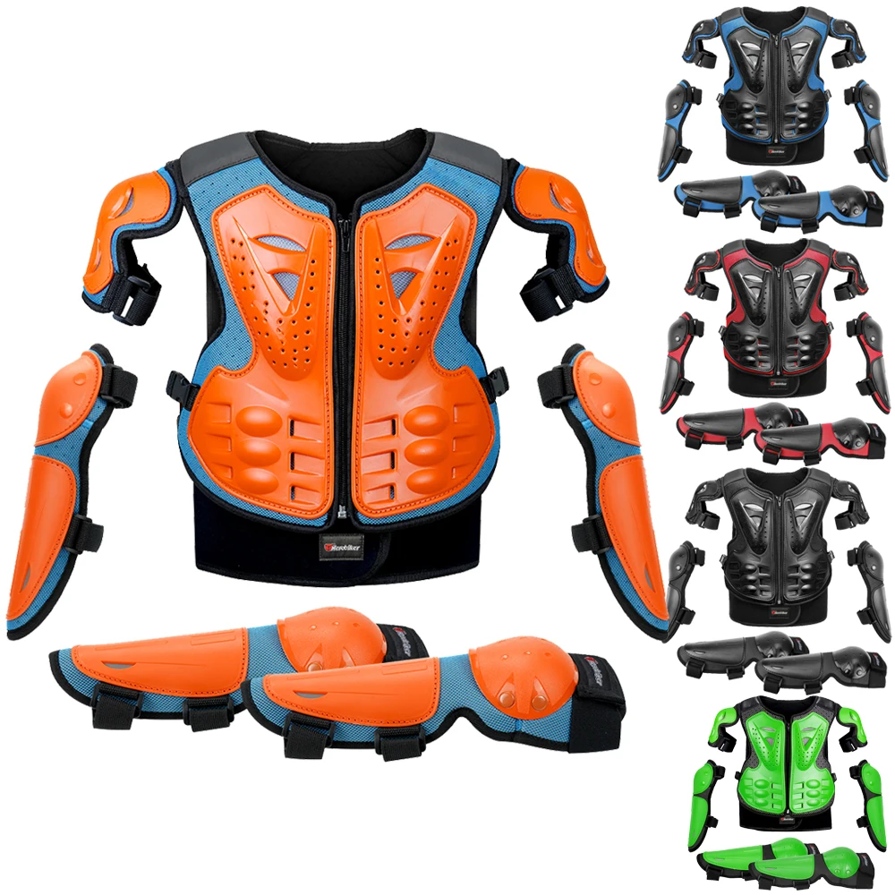 Motorrad Rüstung Weste Schutz Motocross Körper Rüstung Jacke Schutz Rüstungen Reiten Knieschoner Moto Volle Rüstung Kinder