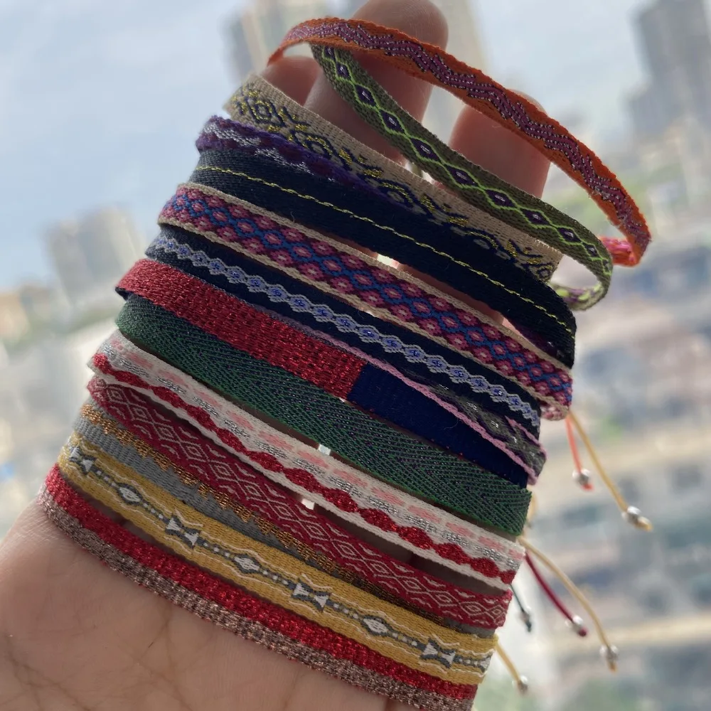 Handwoven Bracelet Colombia Cloth Braided Wristband Bracelets for Women Men Gift Hippie Boho Friendship Jewelry