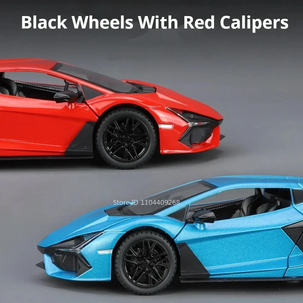 Maßstab 1:24 Lambor Revuelto SCV12 Sportwagen Spielzeugmodell Musik Licht Supercar Scherentüren geöffnet Fahrzeugmodelle Sammlung Geschenke