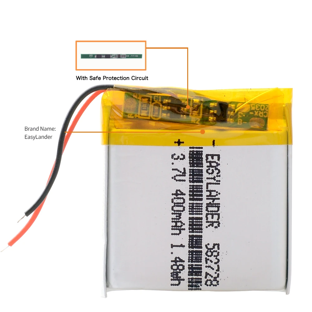 582728 3.7V 400mAh akumulator litowo-polimerowy Li-ion bateria lipo dla Q50 G700S K92 G36 Y3 inteligentne zegarki dla dzieci mp3 582828