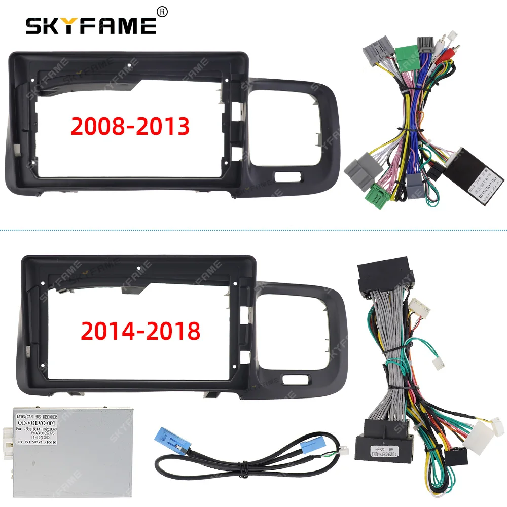 

SKYFAME Car Frame Fascia Adapter Canbus Box Decoder Android Radio Dash Fitting Panel Kit For Volvo S60 V60