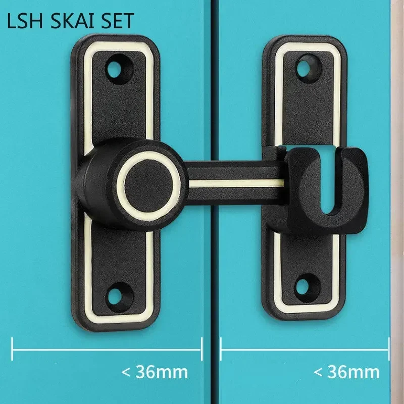 Indoor Zinc Alloy Door Bolt 90/180 Degree Dual Purpose Luminous Door Buckle Bathroom Sliding Door Latch Kitchen Cabinet Lock