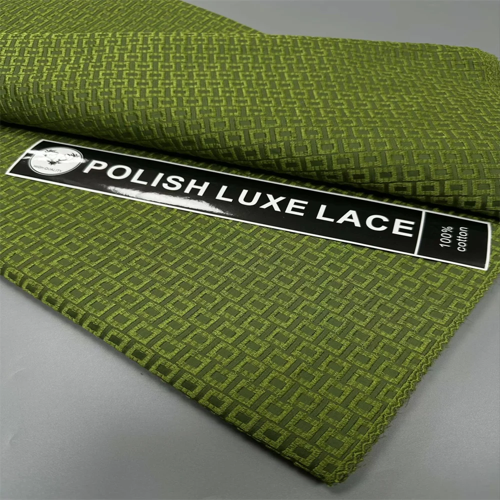 

Luxury African Polish Lace Fabric 2025 High Quality Swiss Voile Lace French 100% Cotton Lace Nigeria For DIY Men Dress