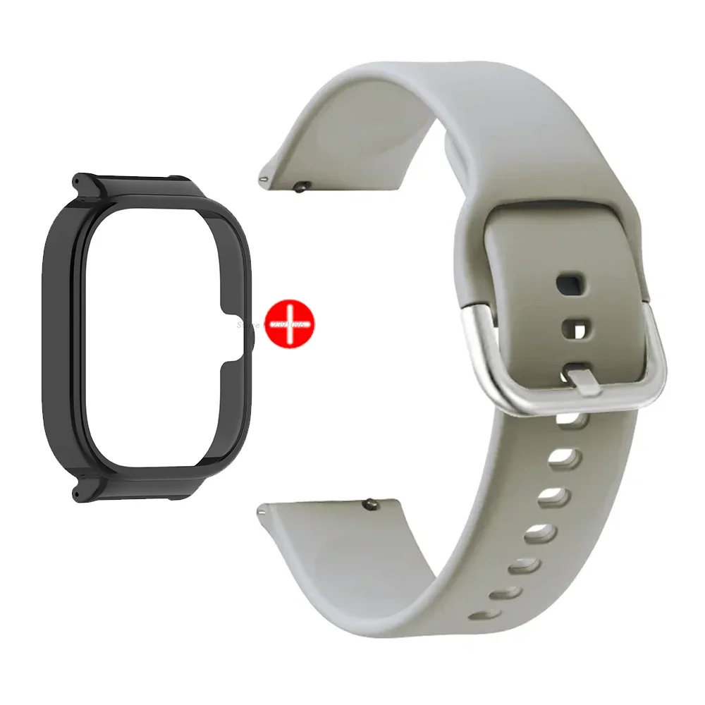 Cover+Silicone Strap For Redmi watch 4 Smart Watch Watchband Bracelet For Xiaomi Redmi Watch 3 Active Sports Correa Accessories