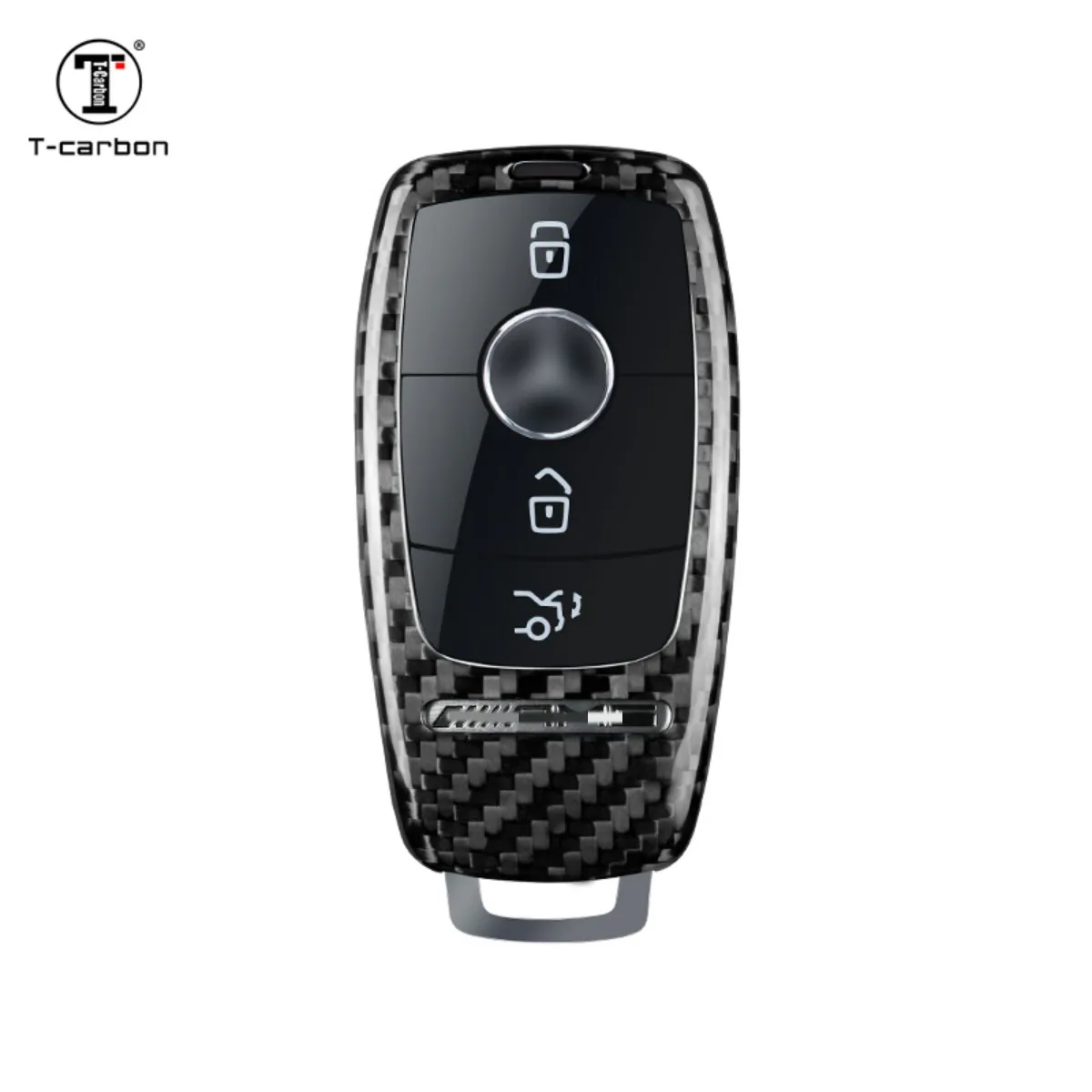 

Black Carbon Fiber Car Key Cover Case Shell Fob For Mercedes Benz New E63 S63 G63 AMG Car Accessories
