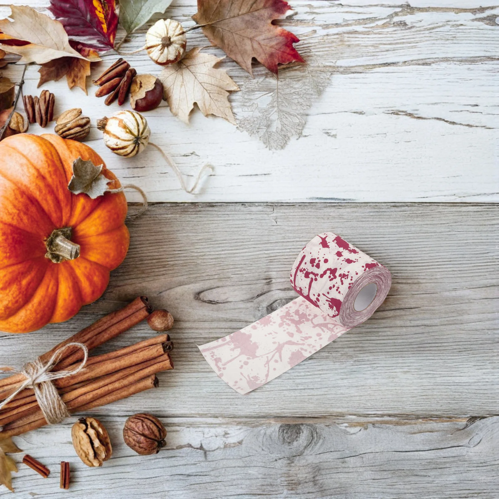 Rotolo di carta igienica con motivo unico macchie di sangue Decorazione di Halloween Spaventoso insanguinato stampato Forniture per il bagno Carta igienica