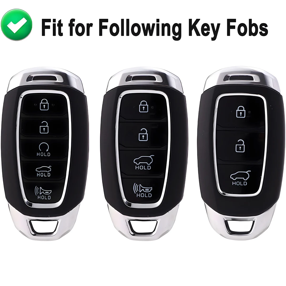 Key fob cover for Hyundai Accent Kona Veloster Elantra GT Santa Fe Palisade 2022 2021 2020 2019 Smart Key Fob