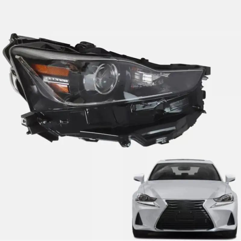 

Headlight Black Clear Lens LED Headlights Front LED Headlights Set For Lexus IS300 IS350 2017-2020 Driver and Passenger Side