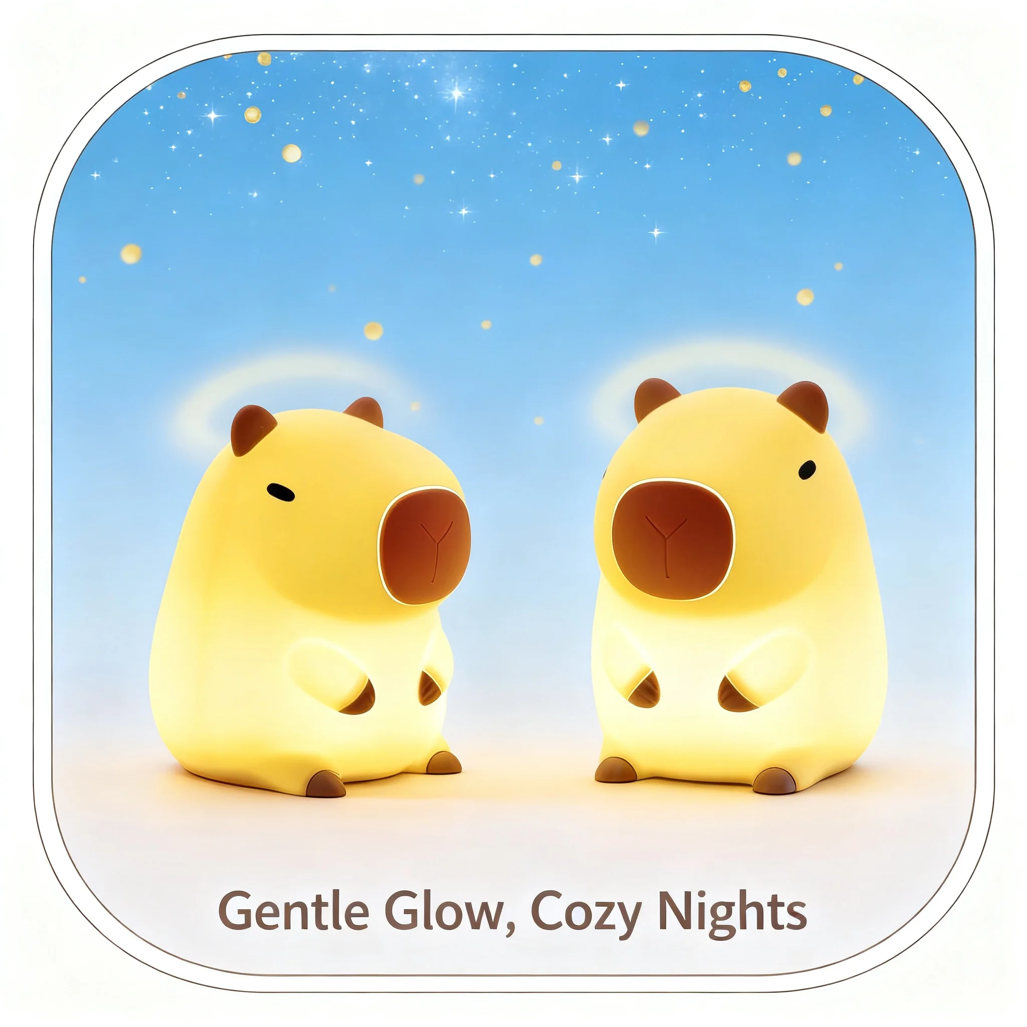 Cartoon Capybara Silicone Night Light Cute Creative Bedside Sleep Night Lamp For Room Decor Birthday Gift Clearance Sale Pet