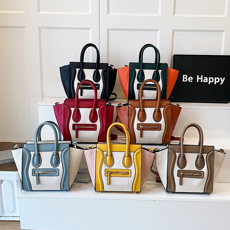 

Large Capacity Commuter Shopper Tote - Premium Waterproof Bag With Multiple Compartments And Stylish Solid Color Finish