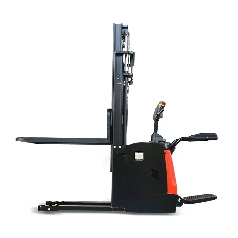 Battery Driven Pallet Stacker 2Ton 4m Lift Full Electric Stacker Walk Behind Compact Indoor Logistics Stacker Truck